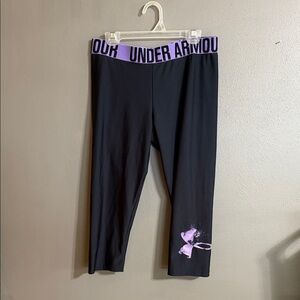Under Armour Kids Black and Purple Leggings